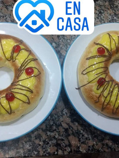 Una foto de Rosca de Pascua con crema pastelera, FACILÍSIMA!