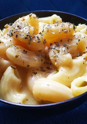 Una foto de Mac&Cheese vegano