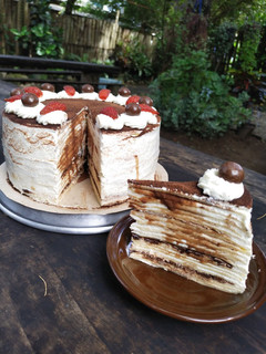 Foto resep Mille crepes cake chocolate
