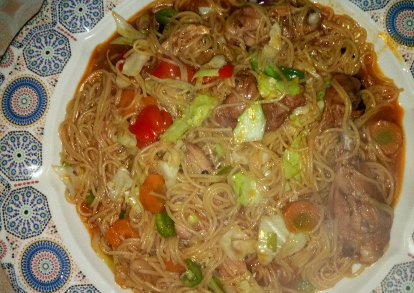 Vegetables spaghetti
