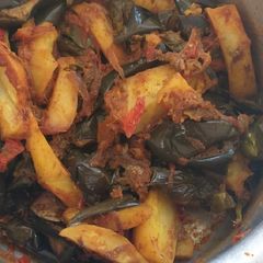 A picture of Brinjal,Potatoes n Capsicum#authors marathon.