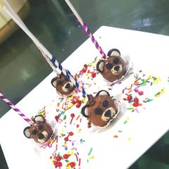 Choco bear cake pops😋 A picture of Choco bear cake pops😋.