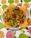 Ensalada de lechuga con frutos carnosos