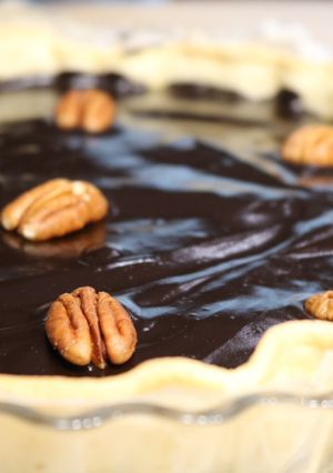 Une photo de Tarte chocolat - noix de pécan