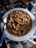 Revuelto cremoso de zapallitos y frijoles negros