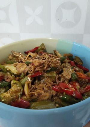 Foto resep Tumis terong hijau mix teri