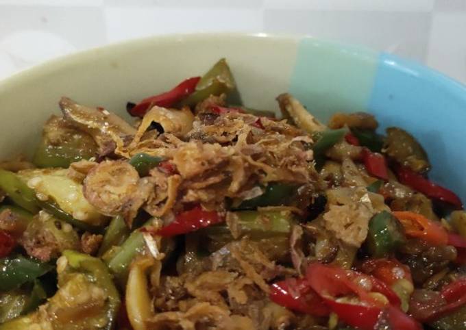 Resep Tumis terong hijau mix teri yang Sempurna