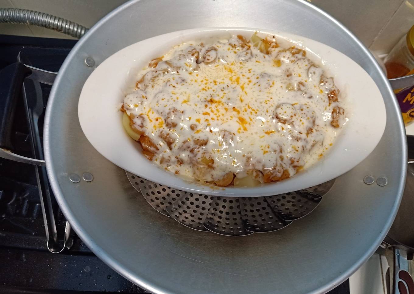 Langkah Mudah untuk Membuat Kentang kukus Moza-rella yang Enak Banget