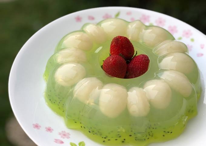 Puding longan melon syantiek