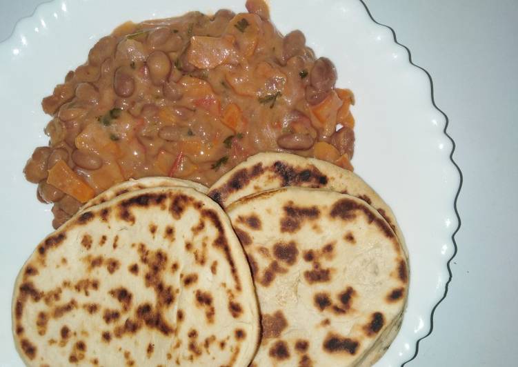 Easiest Way to Make Homemade Mkate wa tandoori with coconut bean stew