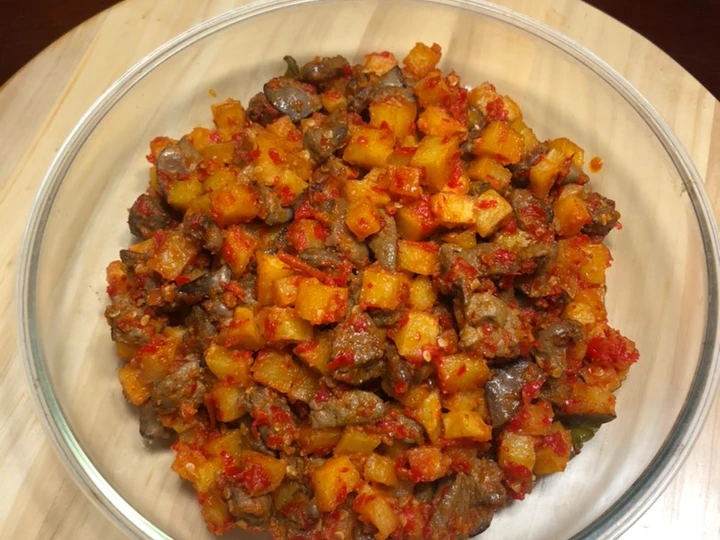 Langkah Gampang Menyiapkan Resep 13. Balado / sambal goreng kentang ati yang Bisa Manjain Lidah Anti Ribet, Mantap Sekali