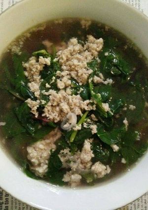 Hình của món Canh rau lộn xộn với thịt nạc băm.