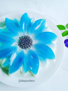 Foto resep Puding Bunga Telang Santan