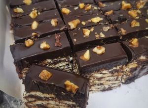 Gambar Kek Batik Choco Walnut