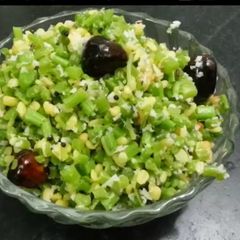 A picture of Spinach stem poriyal.