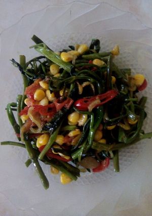 Foto resep Tumis kangkung jagung manis