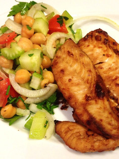 A picture of Chickpeas and Cucumber Salad.