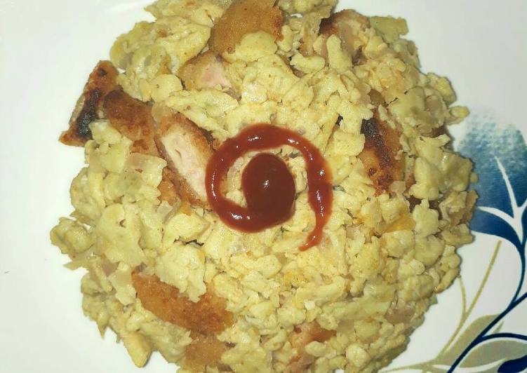 Scrambled eggs with chicken Recipe by Sania Risha Mondal - Cookpad
