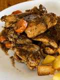 Pollo en salsa de olivada de Aragón