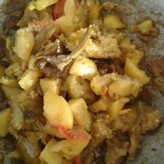 A picture of Brinjal vegetable/ baigan sabzi.