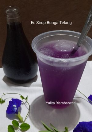 Foto resep 497. Es Sirup Bunga Telang