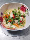 Tumis santan buncis, tahu, wortel