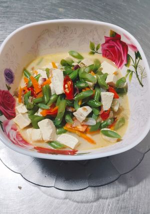 Foto resep Tumis santan buncis, tahu, wortel
