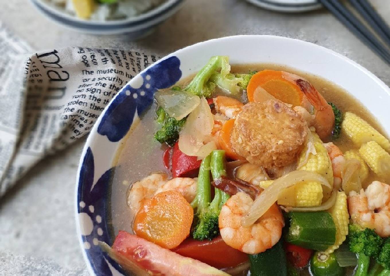 Tahu Sapo dengan Udang