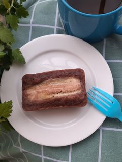 Hình của món Bánh chuối socola hấp.