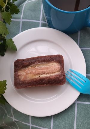Hình của món Bánh chuối socola hấp.