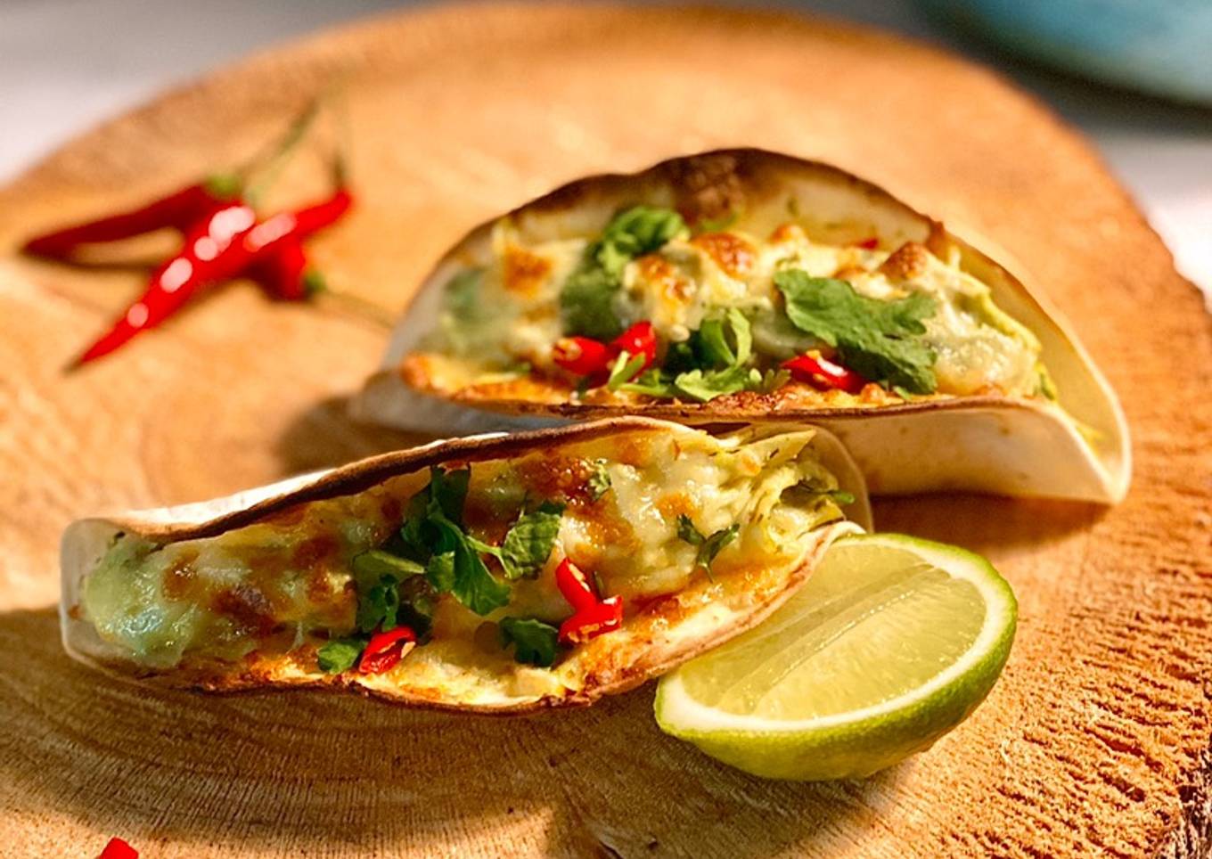 Tacos verdes de pollo