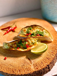 Una foto de Tacos verdes de pollo