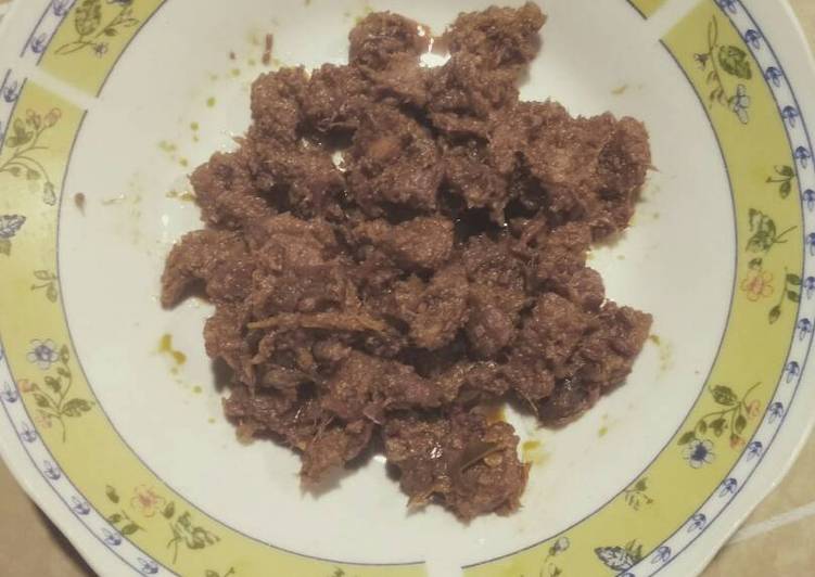 Rendang daging ala masakan padang