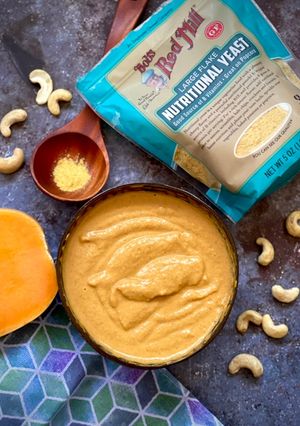A picture of Vegan Cheese Sauce (using butternut squash).