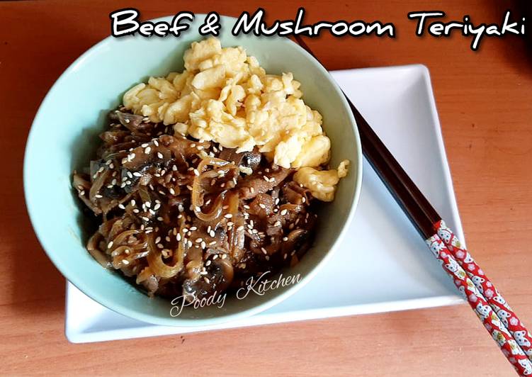 Resep Beef &amp; Mushroom Teriyaki, Enak Banget