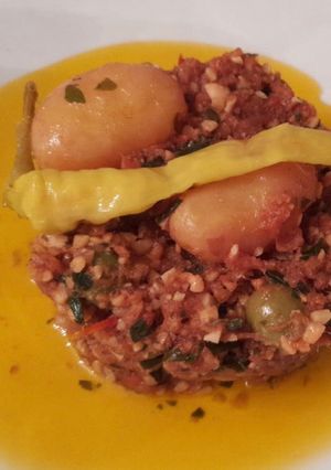 Una foto de Bacalao rico navideño