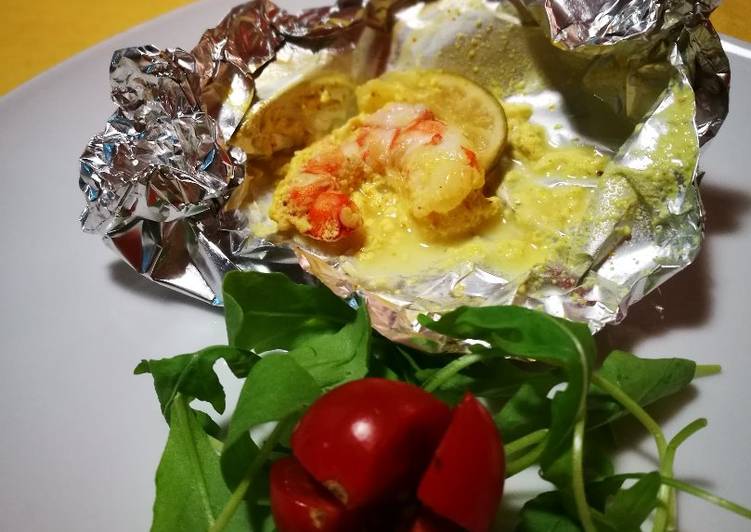 Caramelle di gamberoni al forno