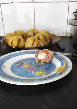 Una foto de Bolas de carne con muzzarella 😋