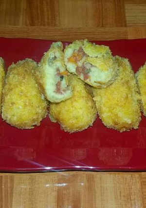 Foto resep Kroket kentang isi kornet