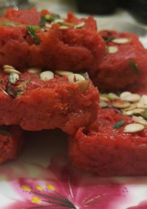 A picture of Lauki ki burfi (bottle gourd burfi).