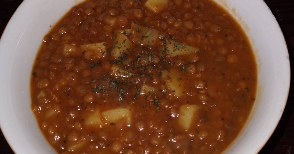 طرز تهیه عدسی با سیب_زمینی ساده