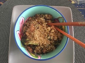 Una foto de Arroz al wok