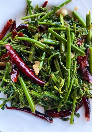 รูปของ ผัดผักกูดน้ำมันหอย🥬🌶