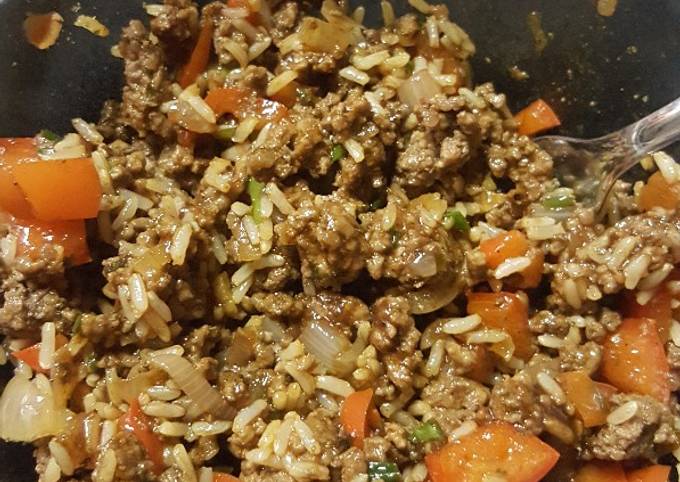 Simple Way to Prepare Ultimate Simple ground beef and rice