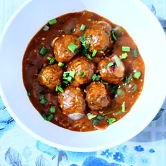 A picture of Veg Manchurian gravy.