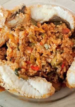 Une photo de Queues de lotte et son riz aux légumes à la Nutricook de Seb