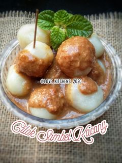 Foto resep Cilok sambel kacang. --isi telur--