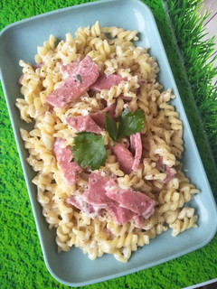 Foto resep Fusilli Carbonara simpel