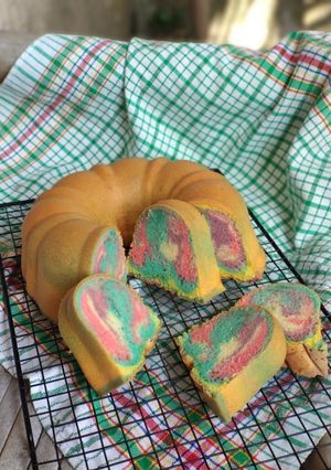 Foto resep Bolu jadul motif unicorn