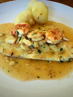 Una foto de Bacalao en salsa de gambones